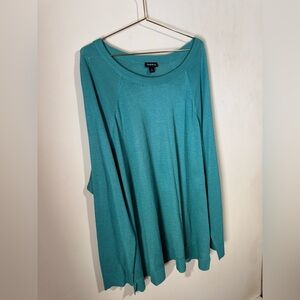 Torrid Teal Long Sleeve Top Size 2